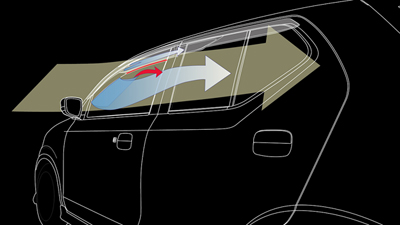 エアロバイザー装着のイメージ図