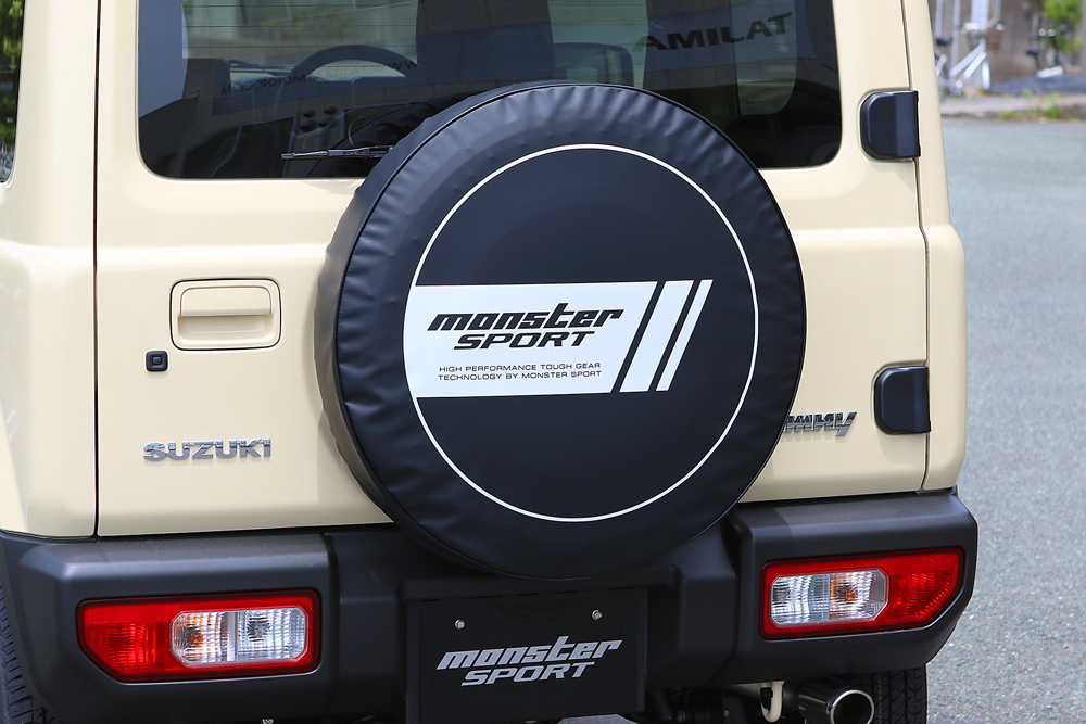 New Product, Jimny Sierra [JB74W] Spare Tire Cover MONSTER SPORT