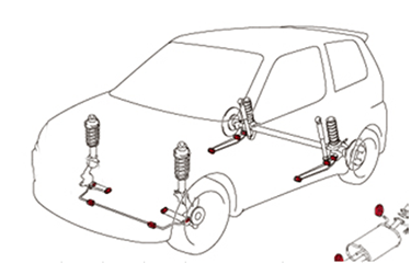 スズキ軽自動車・他 サスペンションブッシュセット図解